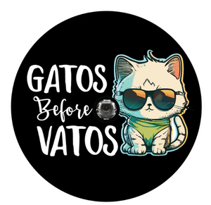 Gatos Before Vatos Spare Tire Cover