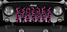Hot Pink Cow Hide Jeep Grille Insert