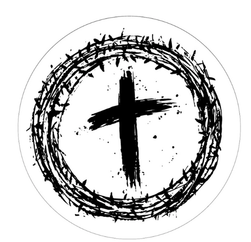 Jesus Crown Of Thorns Christian Cross White Spare Tire Cover