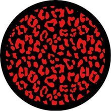 Leopard Print Red Spare Tire Cover