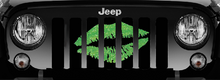 Lime Green Glitter Kiss Jeep Grille Insert