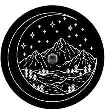 Mountains In The Crescent Moon Spare Tire Cover