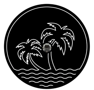 Palm Trees On Water Spare Tire Cover