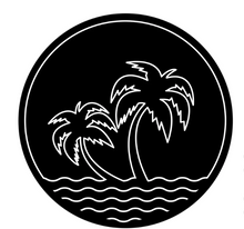 Palm Trees On Water Spare Tire Cover