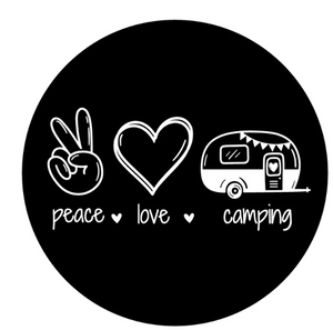 Peace Love Camping Spare Tire Cover