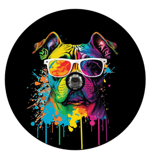 Pop Art English Bulldog Spare Tire Cover