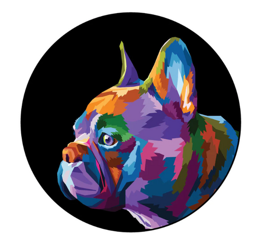 Pop Art French Bulldog Spare Tire Cover