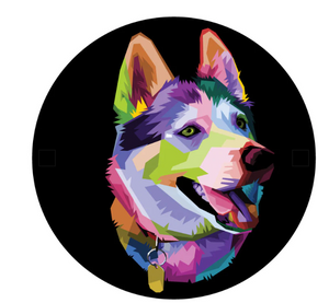 Pop Art Husky Spare Tire Cover