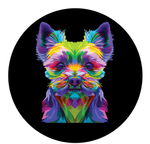 Pop Art Yorkie Spare Tire Cover