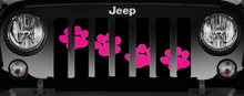 Puppy Paw Prints Pink Diagonal Grille Insert