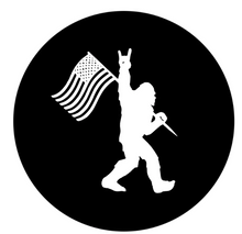 Rock On Bigfoot American Flag Spare Tire Cover