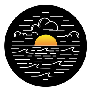 Simple Bright Sunset On The Water Spare Tire Cover