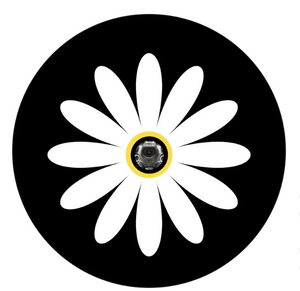 Simple & Plain Daisy Flower Spare Tire Cover