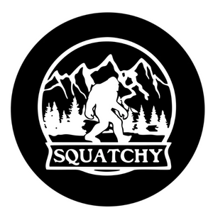 Squatchy In The Mountains Spare Tire Cover