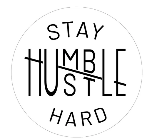 Stay Humble Hustle Hard White Spare Tire Cover