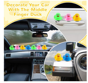 Finger Up Rubber Duck With Mount