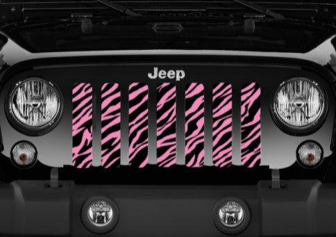 Baby Pink Zebra Print Grille Insert