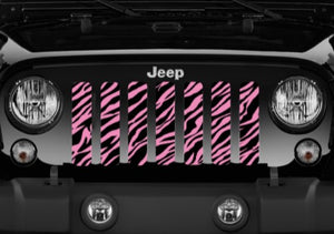 Baby Pink Zebra Print Grille Insert