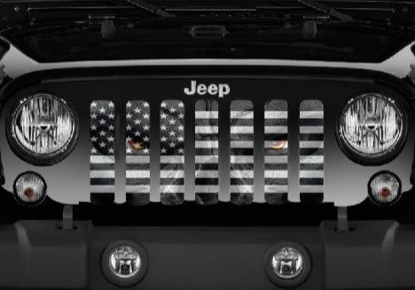 Black and White Angry Patriot Grille Insert
