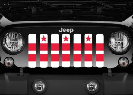 District of Columbia DC Flag Grille Insert