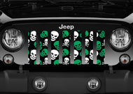 Skulls (Green) Grille Insert