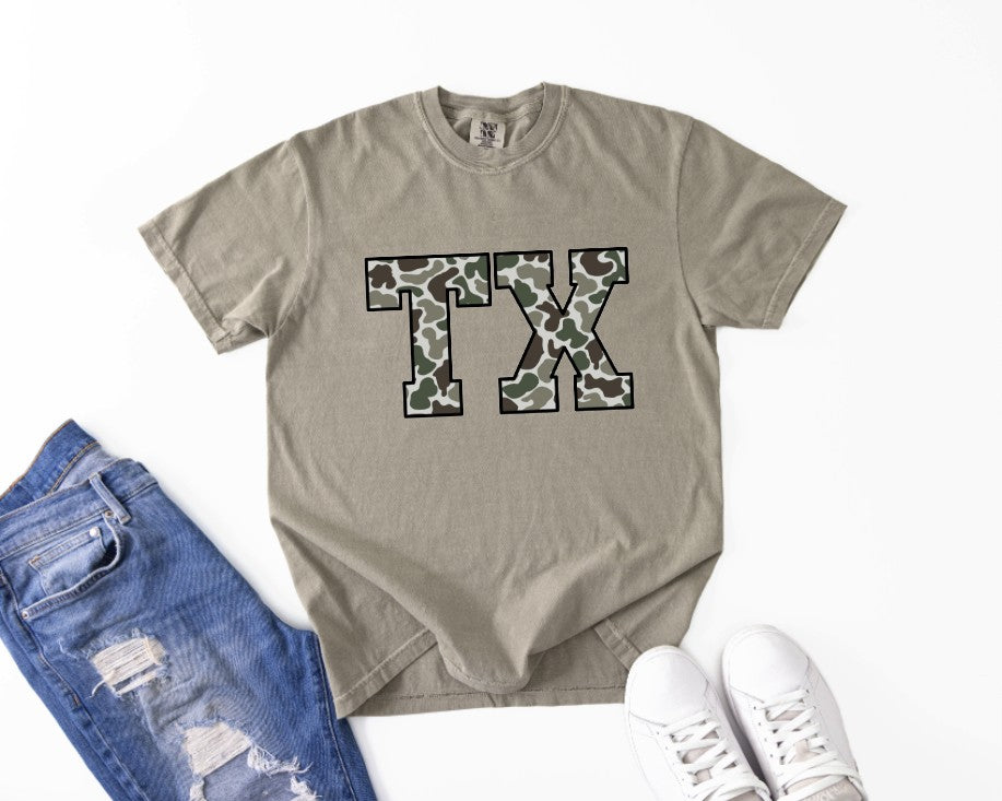 State Abbreviation Camo T-Shirt