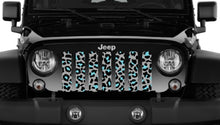 Platinum Teal Leopard Print Grille Insert