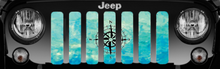 Teal Swirl Compass Grille Insert