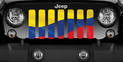 Waving Columbian Flag Grille Insert