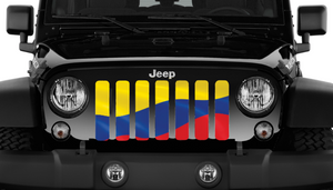 Waving Columbian Flag Grille Insert