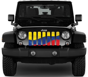 Waving Columbian Flag Grille Insert