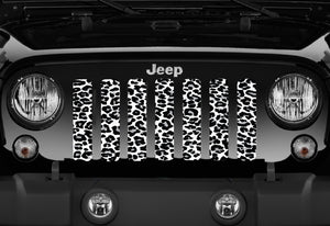 White Leopard Print Grille Insert