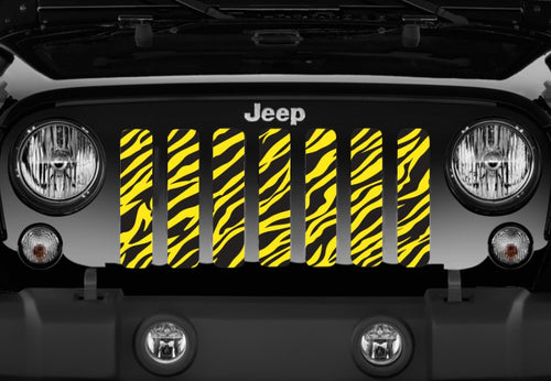 Yellow Zebra Print Grille Insert