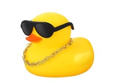 Rubber Duck With Sunglasses & Necklace