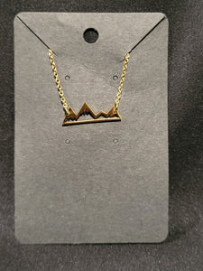 Mountain Range Gold Chain Necklace