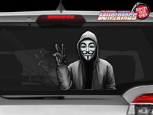 Anonymous Hactivist Peace Waving WiperTags