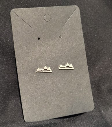 Small Mountain Range Silver Earrings