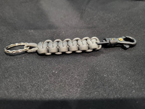 Solid Gray Paracord Keychain