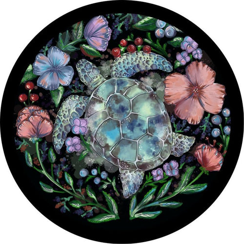 Artsy Sea Turtle Spare Tire Cover