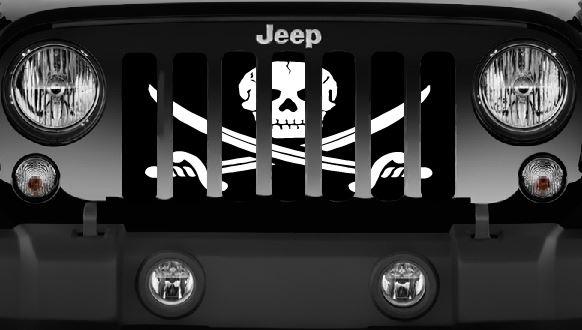 Platinum Ahoy Matey Pirate Flag Jeep Grille Insert