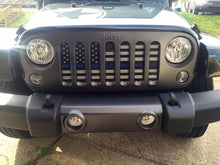 American Black and White Back the Blue Jeep Grille Insert
