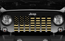 Black and Gold American Flag Jeep Grille Insert