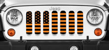 Platinum Black and Orange American Flag Jeep Grille Insert