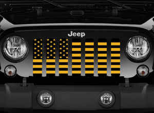 Hella Yella American Flag Jeep Grille Insert