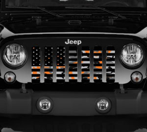 American Orange Camo Jeep Grille Insert