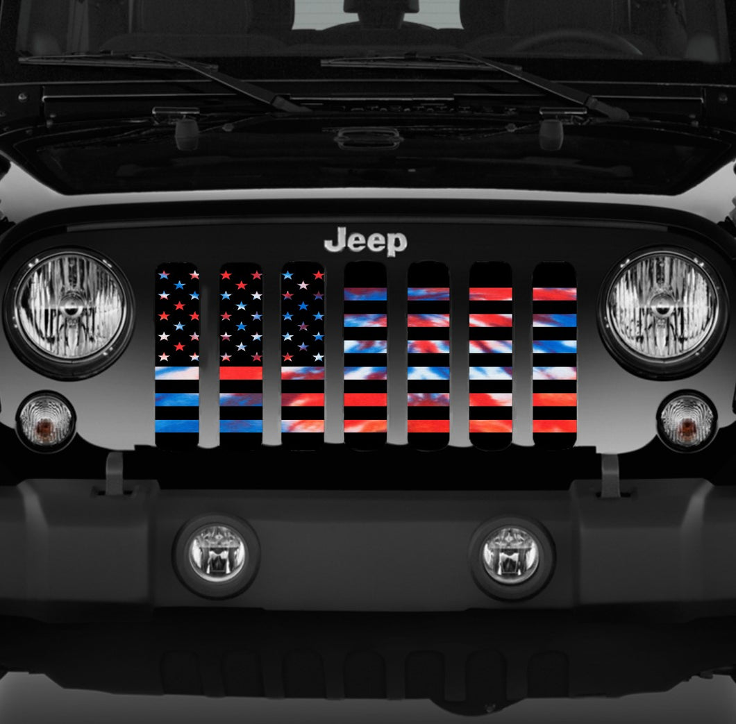 American Patriotic Tie Dye Grille Insert