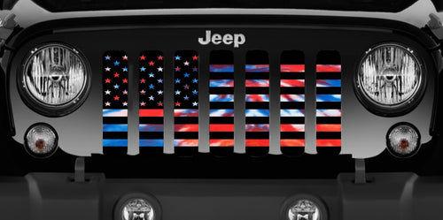American Patriotic Tie Dye Jeep Grille Insert