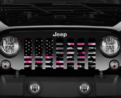 American Pink Camo Grille Insert