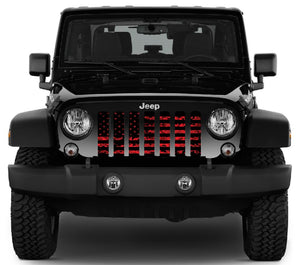 American Red Digital Camo Jeep Grille Insert