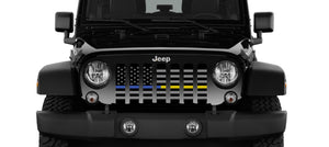 American Tactical Back the Blue and Gold Jeep Grille Insert